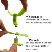 Mini cooling fan for desk, office and outdoor use