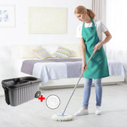 Magic 360 degree swivel spin mop set with microfiber refill head