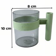 Unbreakable transparent plastic mug for water and beverages
