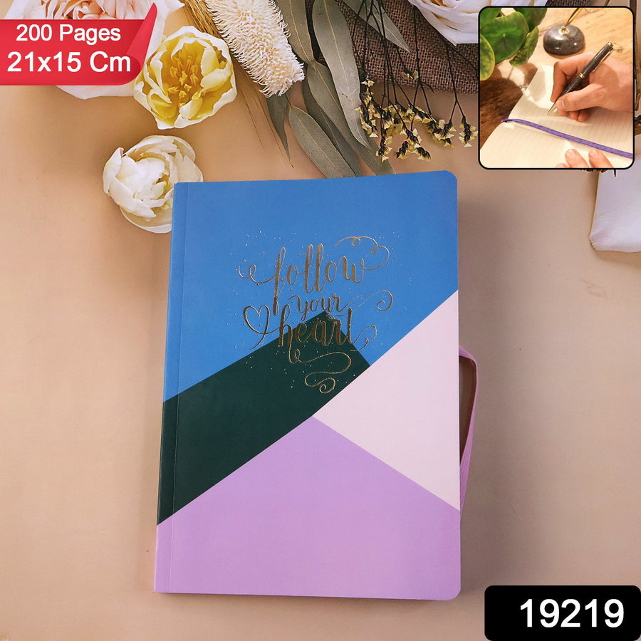 Hardcover Ruled Notebook – 200 Pages with Calendar, 21x15 cm