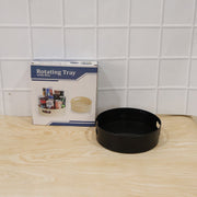 Everyday use of the rotating storage tray for kitchen essentials.