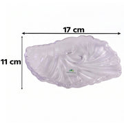 Clear glass turtle showpiece with plate for table decoration