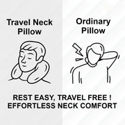 Travel neck cushion with adjustable strap for a snug fit