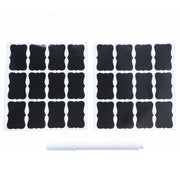 Removable jar labels with liquid chalk pen in fancy shapes