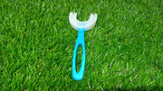 Pack of U-shaped silicone toothbrushes for toddlers and young kids.