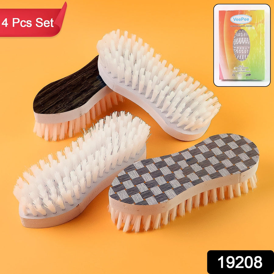 Laundry Brush Set – Ergonomic Curved Design with Strong Nylon Bristles