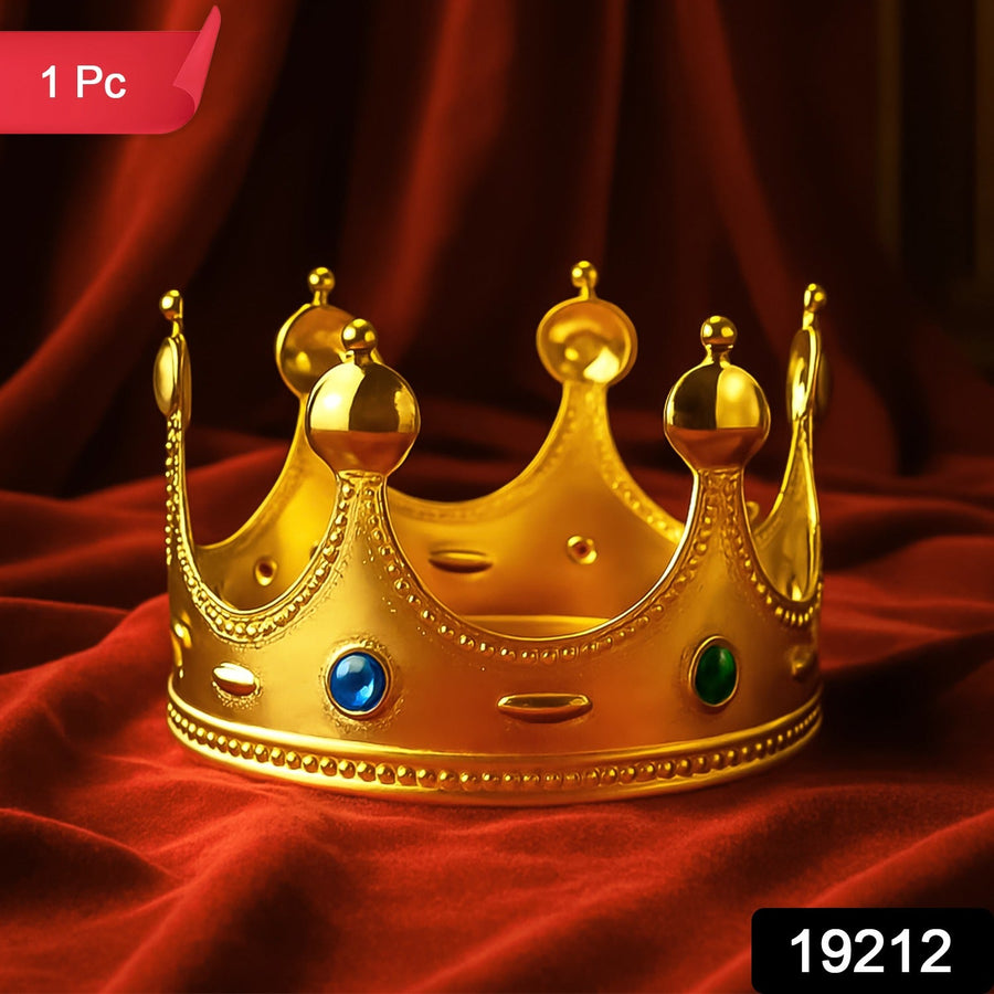 Royal Crown with Colored Gems – Lightweight Costume Headpiece