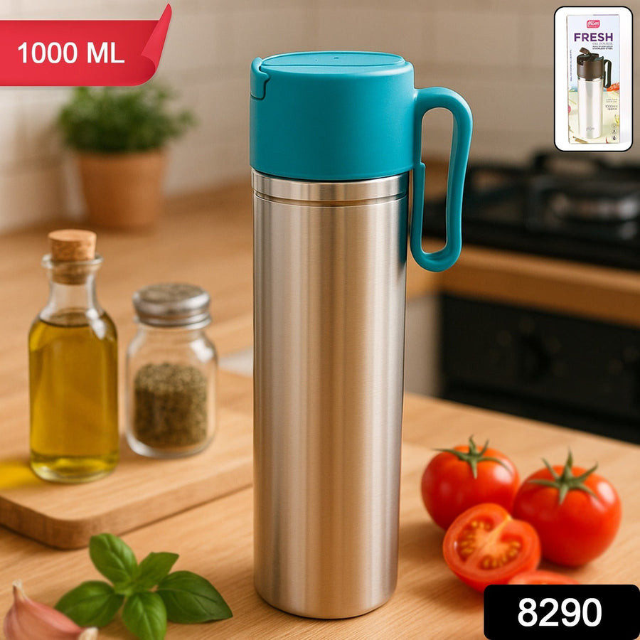 Stainless Steel Oil Pourer – 1000ML Leak-Proof Kitchen Bottle