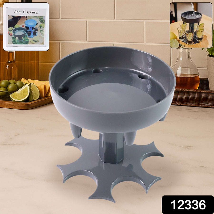 6-Port Drink Dispenser Stand – Even Flow for Party Shots