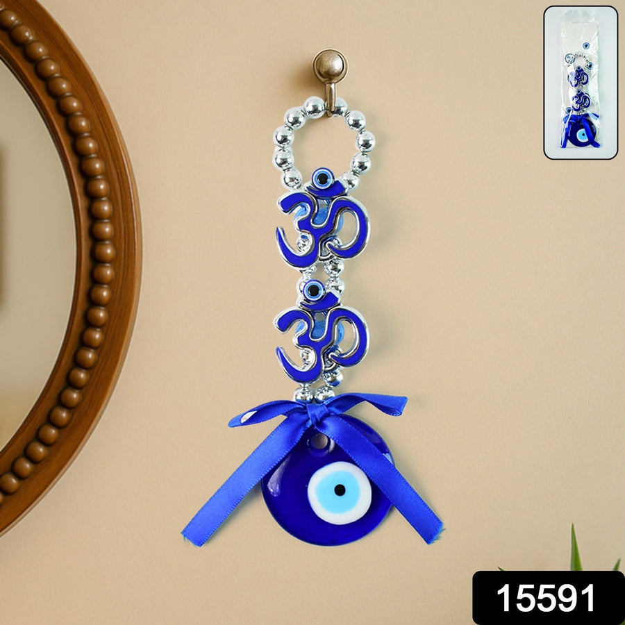 Double OM Evil Eye Hanging – Spiritual Protection Decor