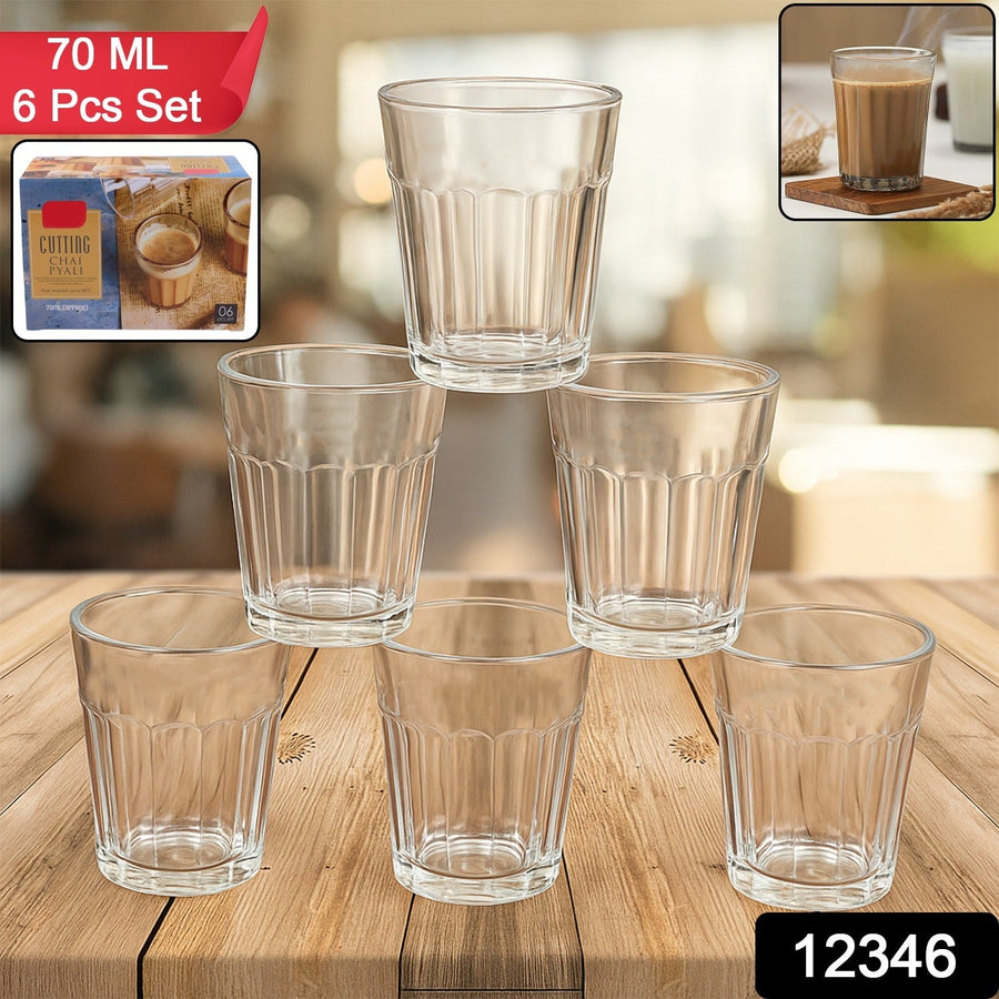 Cutting Chai Pyali Set – 70ML Durable Plastic Tea Glasses (6 Pc)