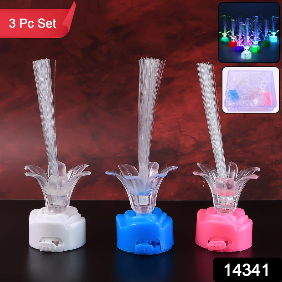 LED Fiber Optic Flower Night Lamps – Multi-Color Ambient Glow Set
