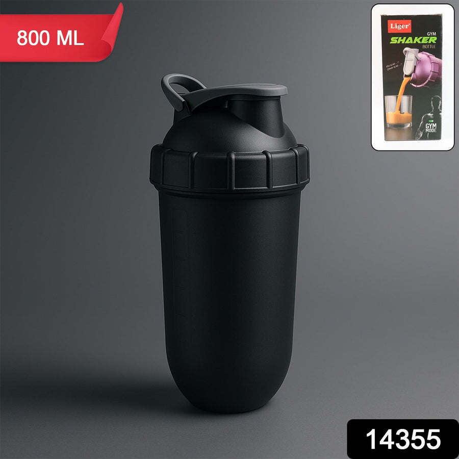 Gym Shaker Bottle 800ML – Leakproof & BPA-Free Fitness Mixer