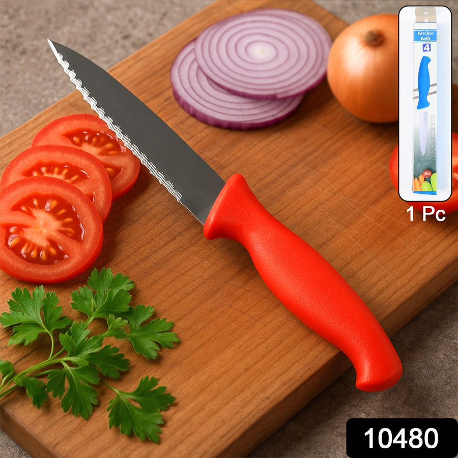 Serrated Kitchen Knife – Sharp, Ergonomic Stainless Steel Blade