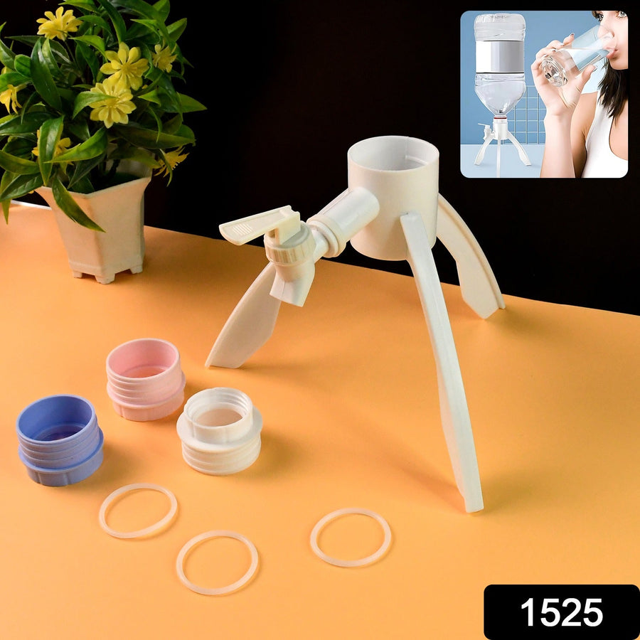 Water Dispenser Stand – Universal Plastic Tap & Foldable Tripod