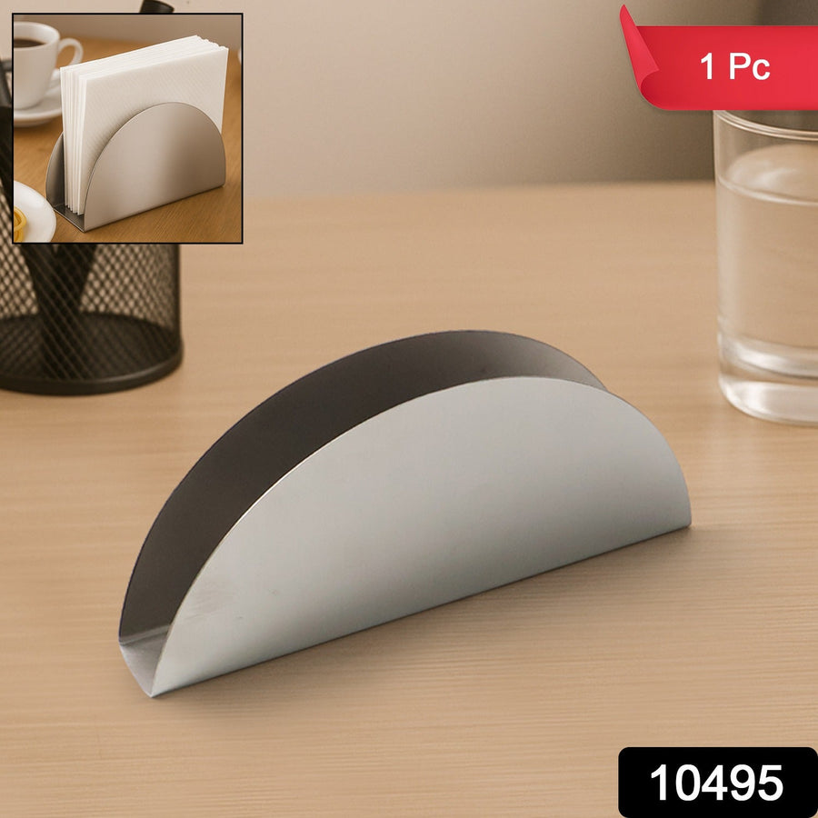 Stainless Steel Napkin Holder – Sleek Half-Moon Design