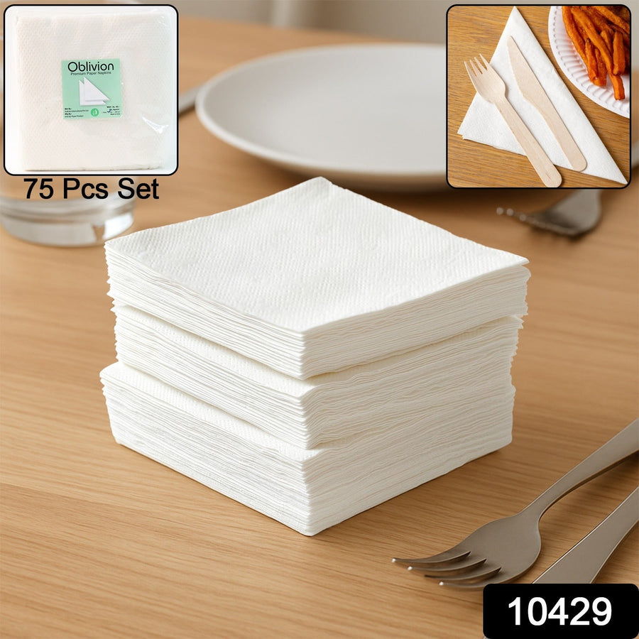 Disposable Tissue Napkins – Soft, Absorbent 75 Pack