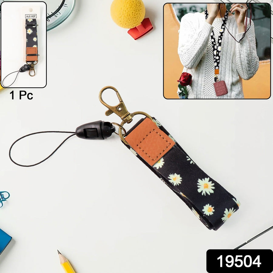 Floral Print Neck Lanyard – Durable & Stylish ID Badge Holder