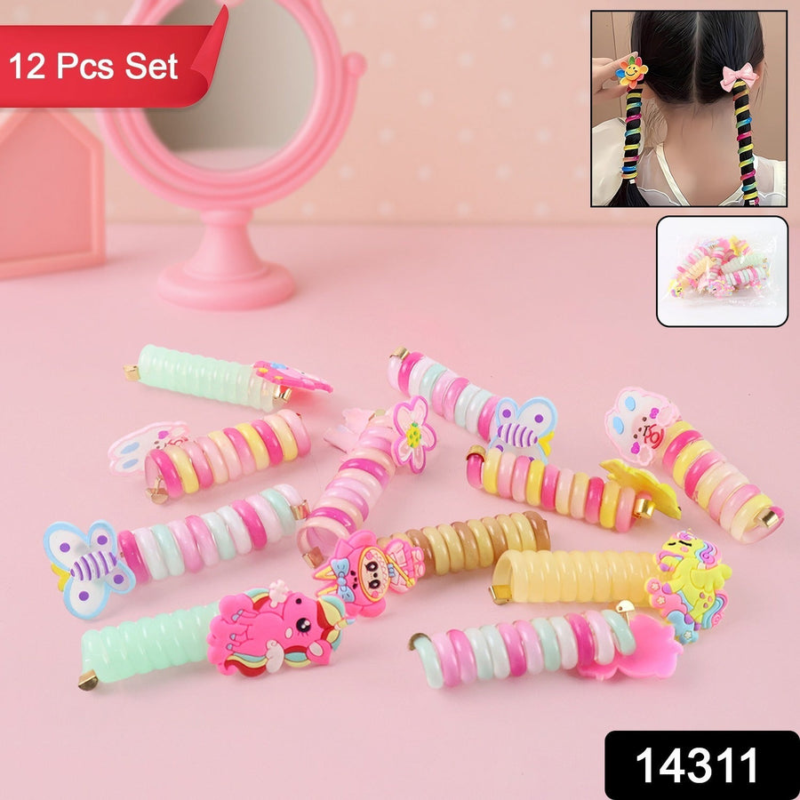 Spiral Hair Braiding Clips for Kids – Colorful Cartoon Designs