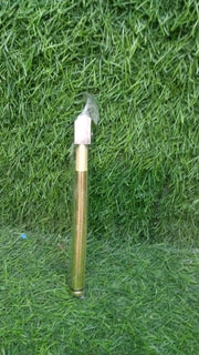 Detailed view of the high-quality gold glass cutter's cutting head.