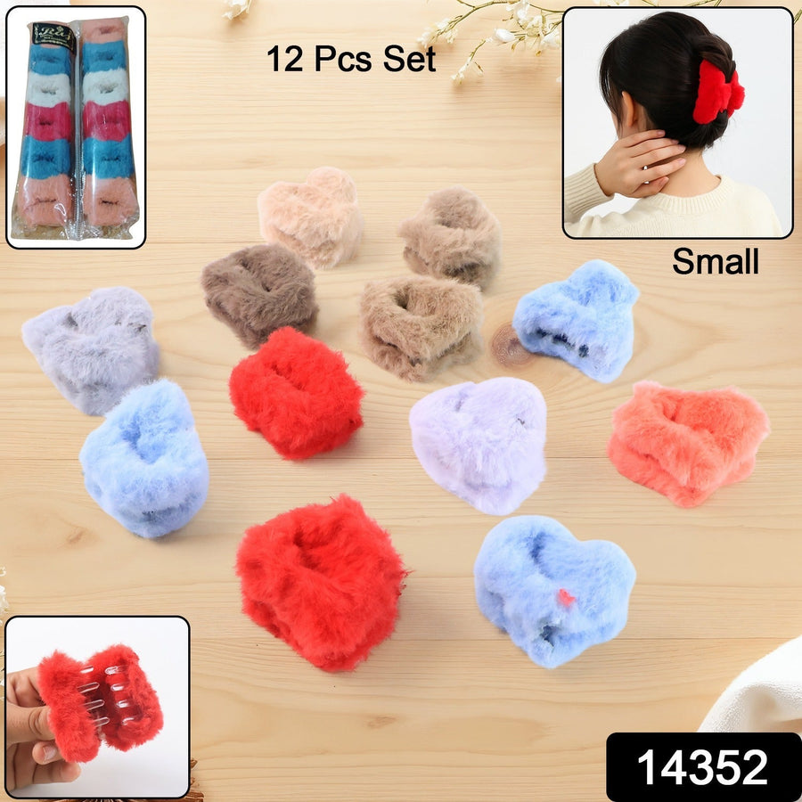 Small Hair Claw Clips – Plush Non-Slip Hair Accessories Set