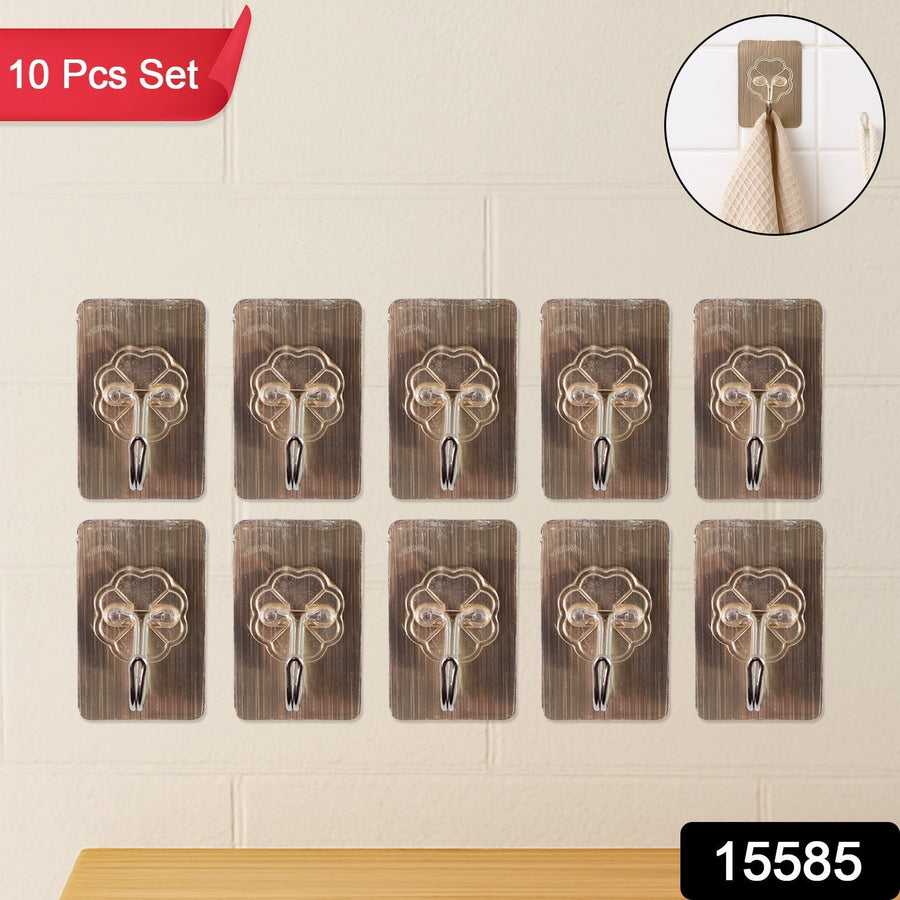 Adhesive Wall Hook – Waterproof Transparent 10-Piece Set