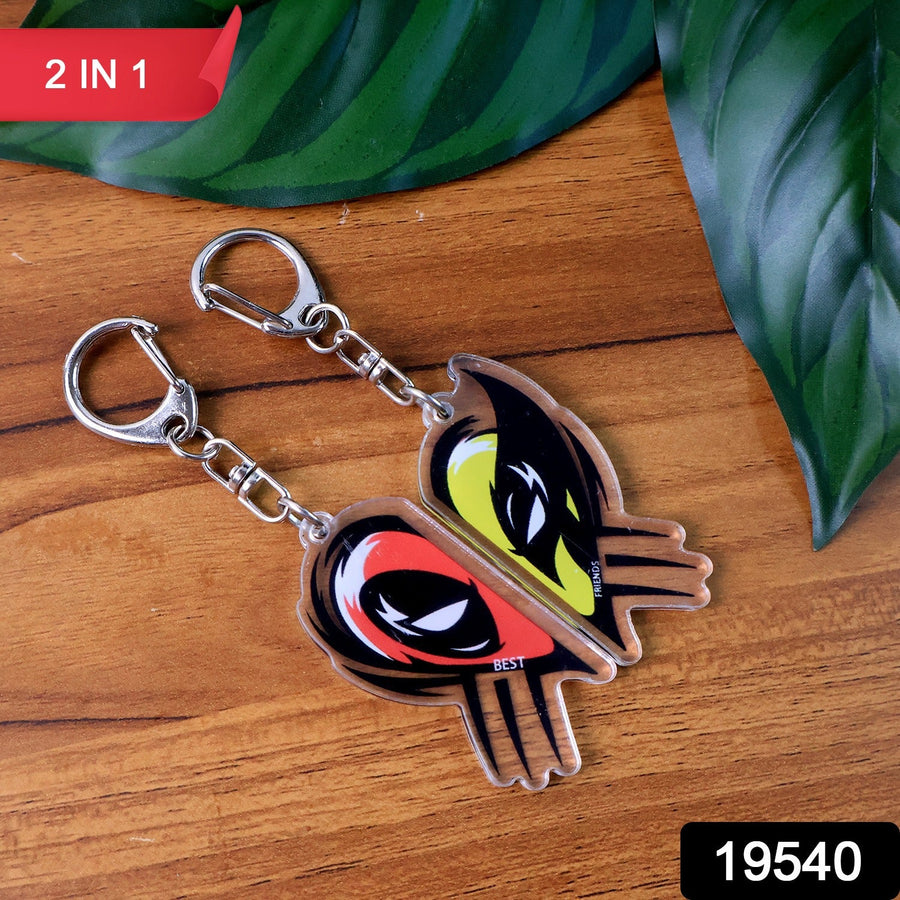Best Friends Acrylic Breakable Keychain – 2-in-1 Matching Set