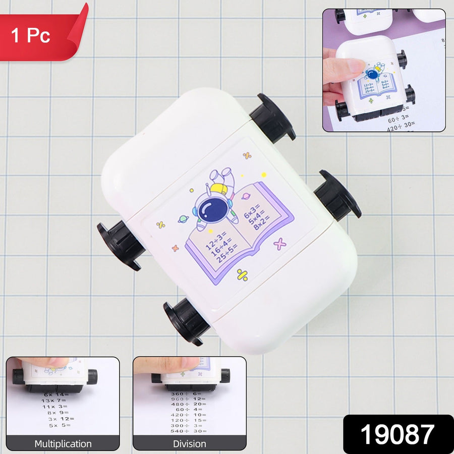Math Problem Rolling Stamp – Fun Astronaut Educational Toy