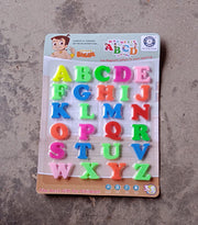 Magnetic letters neatly stored in a clear container, ready for travel.