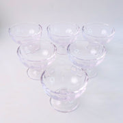 Crystal clear sundae glass dessert bowl enhancing dessert presentation