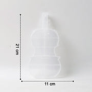 Multi-compartment violin-shaped storage case for beads and buttons