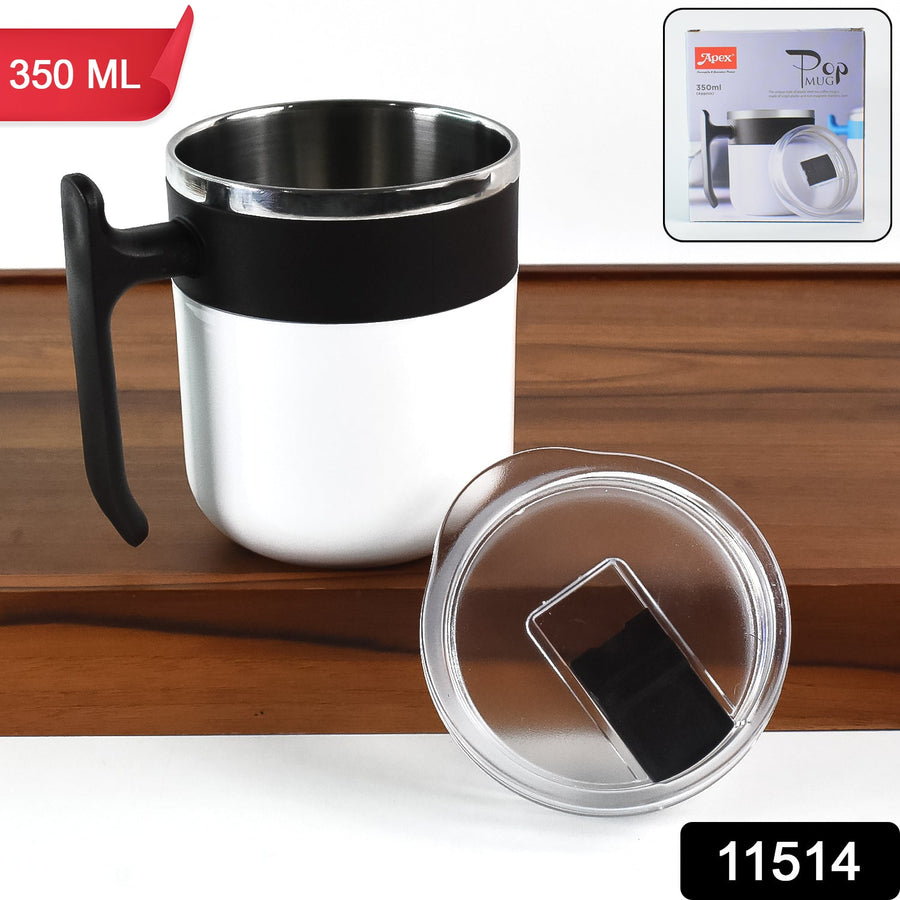 Insulated Mug – 350ml Stainless Steel, Spill-Resistant