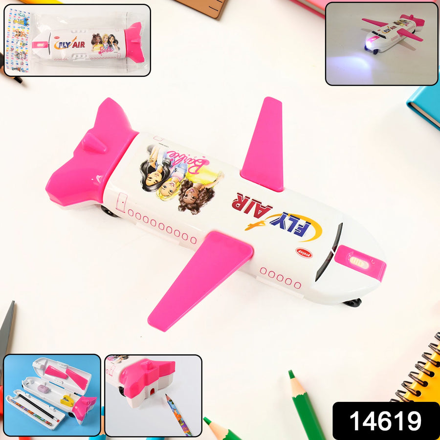 Airplane Pencil Box – LED Light & Sharpener | Deskrova
