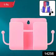 Single piece mobile stand featuring practical hook design for wall mounting
