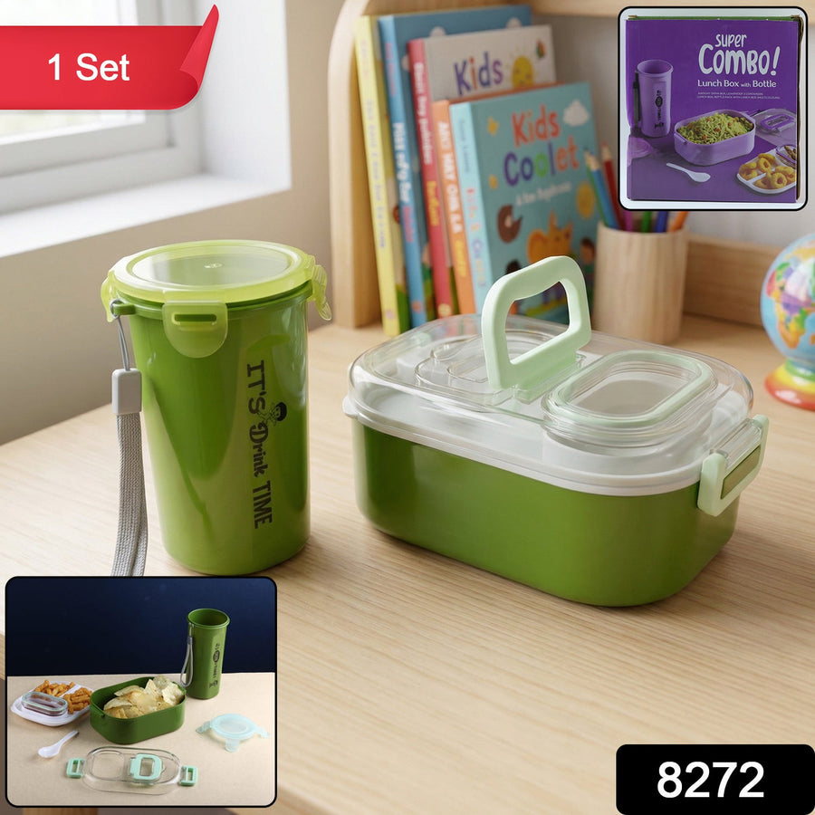 Leakproof Lunch Box Set – BPA-Free with Tumbler & Cutlery
