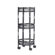 Durable metal mesh storage trolley with powder-coated frame